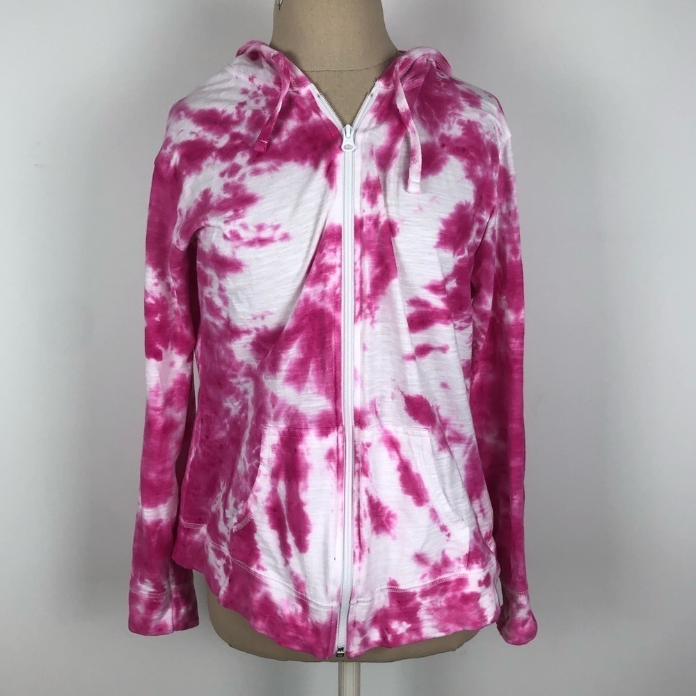 Hanes Handmade Tie Dye Zip Up Hoodie